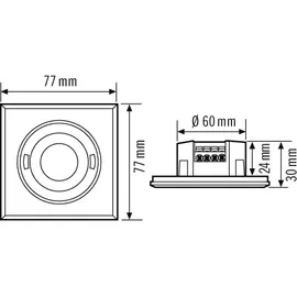 ESYLUX Bewegungsmelder UP PD-FLAT360i/8 SQ WH