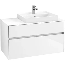 Villeroy & Boch Collaro Waschbeckenunterschrank 100 x 55 cm Glossy White