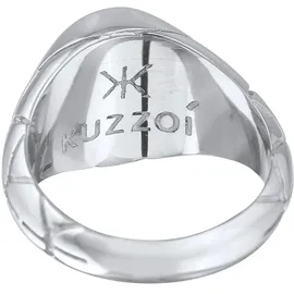 KUZZOI Ring Basic Herren Siegelring Oval Emaille 925Er