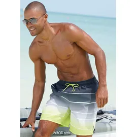 BENCH Badeshorts Sunset Grau/Gelb S