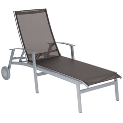 Sonnenliege California rollbar - 09 - silber D78 - sand