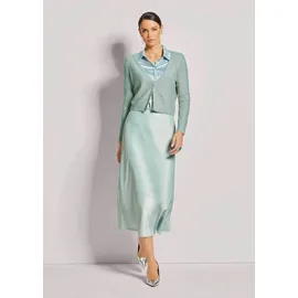 Madeleine Kurze Strickjacke mit Pailletten-Glanz Silber 44