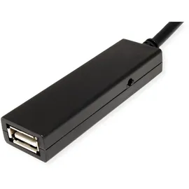 Value USB 2.0 Verlängerung, aktiv, mit Repeater, A-C, schwarz,