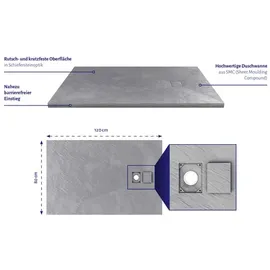 Marwell Duschwanne BxT: 120 x 80 cm