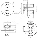 PaulGurkes Unterputz Thermostat Armatur Brausebatterie rund Duscharmatur