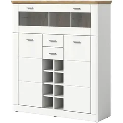 Barschrank  Accadia , weiß , Maße (cm): B: 124 H: 140 T: 37