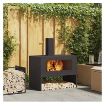 vidaXL Feuerkorb Ø 96 cm Schwarz