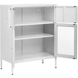 Beliani Vitrine ESHOLT 80 x 40 x 102 cm Weiß