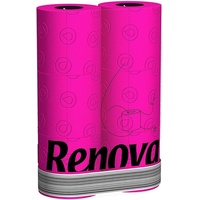Renova Toilettenpapier, Pinkfarben, Standardpackung mit 6 Rollen Fuchsia