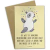 Mr. & Mrs. Panda Grußkarte Panda Bipolar - Gelb Pastell - Geschenk, Grußkarte, Karte, Hochzeitsk, Matte Innenseite gelb