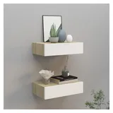 vidaXL Wandregal 40 x 23,5 x 10 cm Weiß