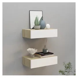 vidaXL Wandregal 40 x 23,5 x 10 cm Weiß