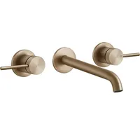 GESSI 316 Meccanica 2-Griff-Waschtisch-Wand-Armatur, 180-201mm - warm bronze gebürstet