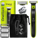 NEU Philips Rasierer OneBlade QP2724/10 Schwarz Grün Set Reiseetui Trimmer
