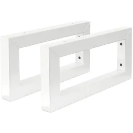 ML-Design Wandkonsole Weiß, Metall, 15x3x30 cm, Wohnzimmer, Regale, Wandboards