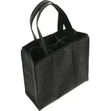 Dekokorb Flaschenträger, Uni grau