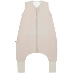 emma & noah Ganzjahres-Sleepoverall mit Umschlag-Füßchen 2.5 TOG, beige, 70