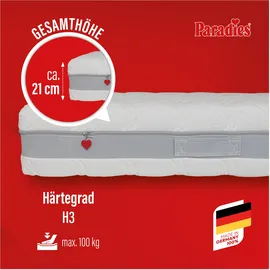 Paradies Prolife Supreme, Kaltschaummatratze 140x200cm 22 cm H3 hoch - weiß