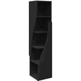 MOBCANT Modern Eckschrank & Aufbewahrungsschränke Schwarz Holzwerkstoff Schließfächer mit Stauraum Spind Schrank für Duschraum Schlafzimmer Badezimmer Wohnzimmer (32 x 32 x 140 cm)