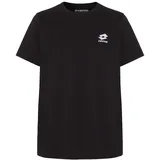 lotto T-Shirt LOTTO, Mädchen, Gr. 170/176, schwarz (caviar), 100% Cotton, clean, normal, Rundhals, gerader Abschluss, Shirts T-Shirt, - mit kleiner Logostickerei