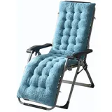 GELing Auflage für Deckchair Flair Liege-Stuhl Polster-Auflage mit Schaumflockenfüllung ,Blau,160X50X12cm