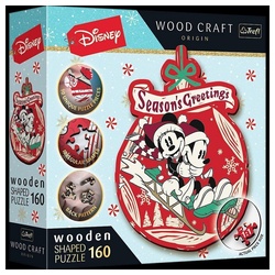 Trefl Puzzle Holz Puzzle 160 Disney – Mickey und Minni’s Weihnachtsabenteuer, 199 Puzzleteile