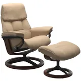 Stressless Ruby M | Signature Untergestell Paloma Sand Matt Schwarz Braun