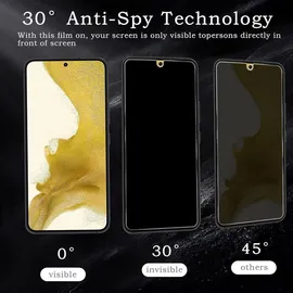 2 Stück S22/S23 Plus Blickschutzfolie Anti-Spy Glas Panzerfolie