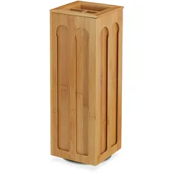 Relaxdays Kapselhalter für Cafissimo Kaffeekapseln, drehbar, Kaffee Kapselspender, Bambus, HBT: 40,5 x 14 x 14 cm, natur