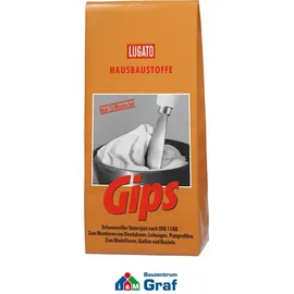Lugato Gips 5,0 kg Modelliergips Naturgips nach DIN 1168 schneeweiß