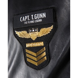 Top Gun Leder Pilotenjacke Styling schwarz, Größe S
