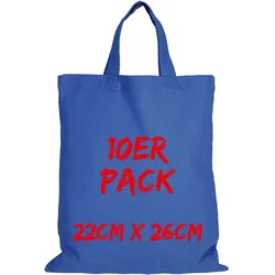 Texxilla Apothekertasche Mehrpack mit zwei kurzen Henkeln, Royalblau, royalblau