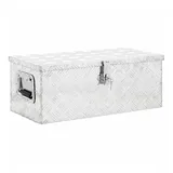 vidaXL Werkzeugkoffer 70x31x27 cm Aluminium silber