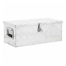 vidaXL Werkzeugkoffer 70x31x27 cm Aluminium silber