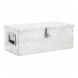 vidaXL Werkzeugkoffer 70x31x27 cm Aluminium silber