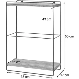 MCW Wandregal K77 50 x 35 x 17 cm Dunkelbraun