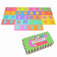 Pink Papaya Puzzlematte mit Zahlen und Buchstaben Puzzlestar ABC/123