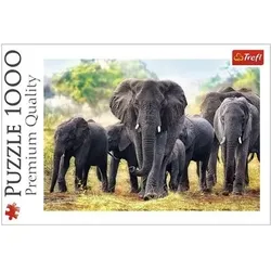 TREFL 10467 Puzzle 1000 Teile Afrikanische Elefanten