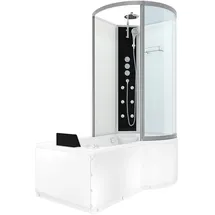 AcquaVapore Whirlpool Wanne Duschtempel Dusche Duschkabine K50-L02-WP-EC 170x100 cm mit 2k Scheiben Versiegelung