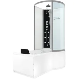 AcquaVapore Whirlpool Wanne Duschtempel Dusche Duschkabine K50-L02-WP-EC 170x100 cm mit 2k Scheiben Versiegelung