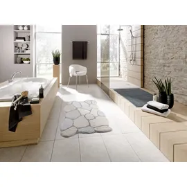 KLEINE WOLKE Badematte Brick Creme/Grau 65 x 115 cm