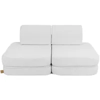 MeowBaby Kindersofa,, Weiß, Textil, 120x25x60 cm, Kinder- & Jugendzimmer, Kindermöbel, Kindersitzmöbel & -tische, Kindersessel & -sofas