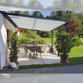 BECKMANN Terrassendach TREND 435 x 300 cm grau