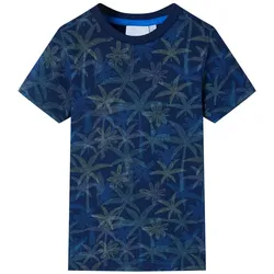 Kinder-T-Shirt Marineblau 116