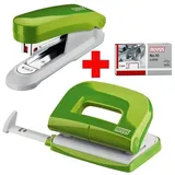 Novus Locher-Tacker-Büroset Evolution Twin Set fresh, grün