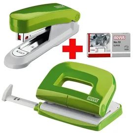 Novus Locher-Tacker-Büroset Evolution Twin Set fresh, grün