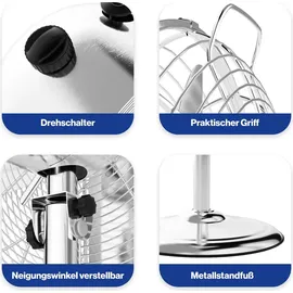 ProfiCare PC-VL3064MS 40 cm Standventilator Silber/Weiß