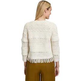 Cartoon Casual-Strickjacke mit Rundhalsausschnitt in beige 36