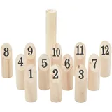 vidaXL Kubb Spielset 13-TLG., Wurfspiel mit Tragetasche, Holzspiel für Familienfeiern, Wikingerspiel Gartenspiel, Massivholz Kiefer