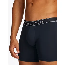 Tommy Hilfiger Boxer "3P BOXER BRIEF DTM", Herren, Gr. M (50), 3 Stk., blau (des sky, des sky, des sky), Jersey, Obermaterial: 95% Baumwolle, 5% Elasthan, TOMMY HILFIGER UNDERWEAR, unifarben, körpernah, Unterhosen, mit Logobund